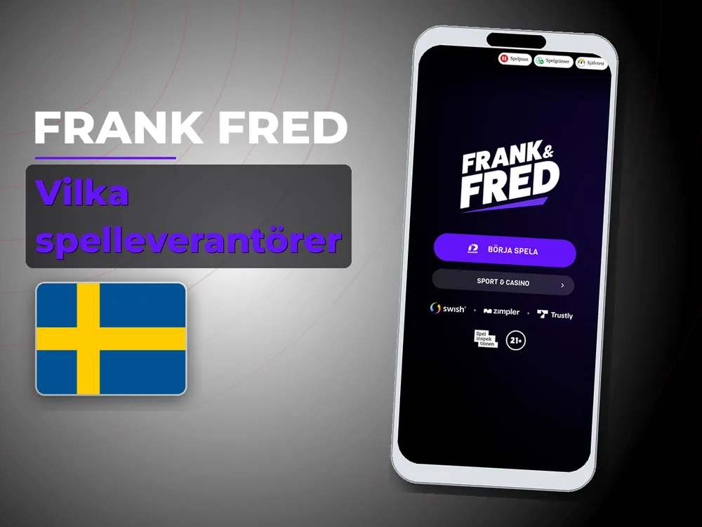 Frank Fred - Vilka spelleverantörer